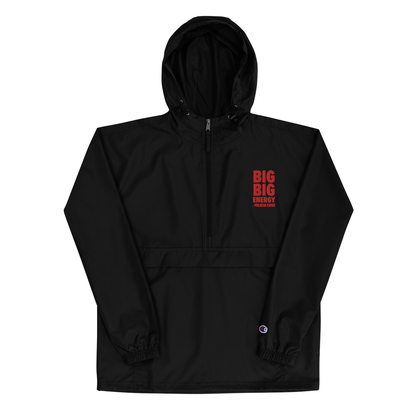 “Big Big Energy” Embroidered Champion Packable Jacket