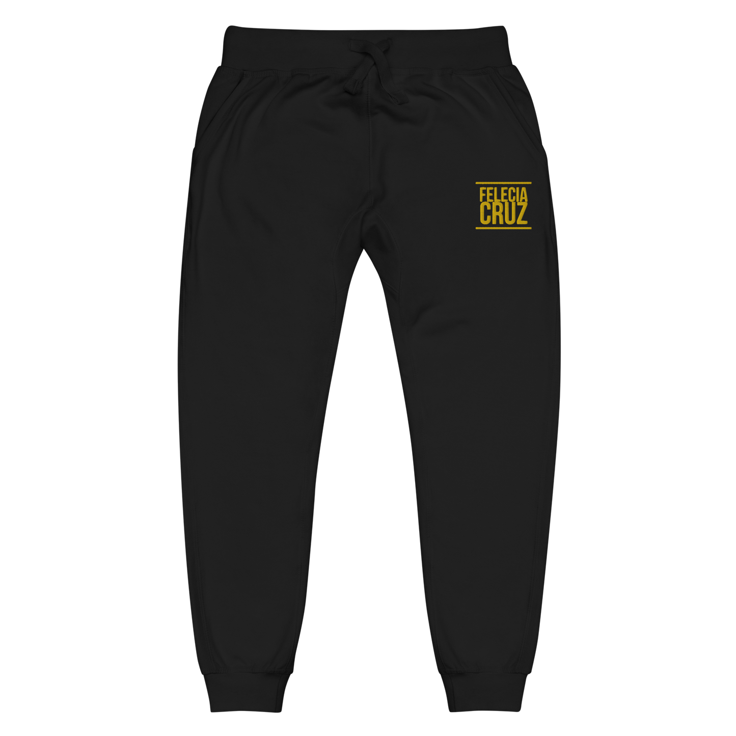 Felecia Cruz Gold Logo Embroidered Unisex Fleece Sweats