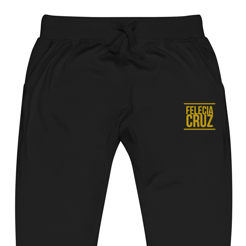 Felecia Cruz Gold Logo Embroidered Unisex Fleece Sweats