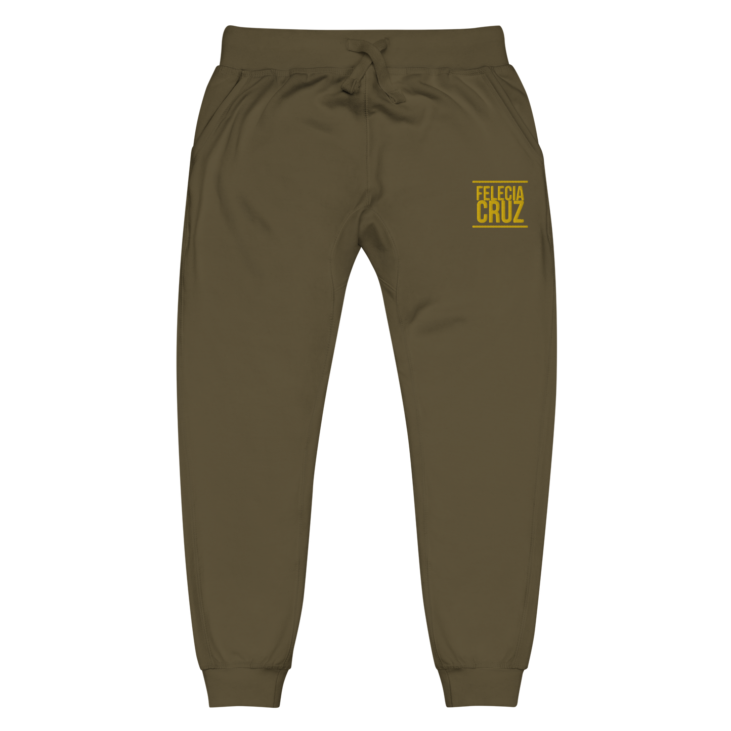 Felecia Cruz Gold Logo Embroidered Unisex Fleece Sweats