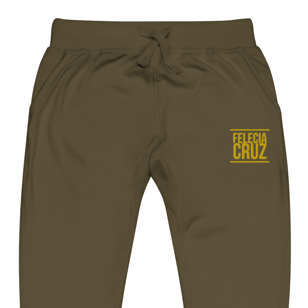 Felecia Cruz Gold Logo Embroidered Unisex Fleece Sweats