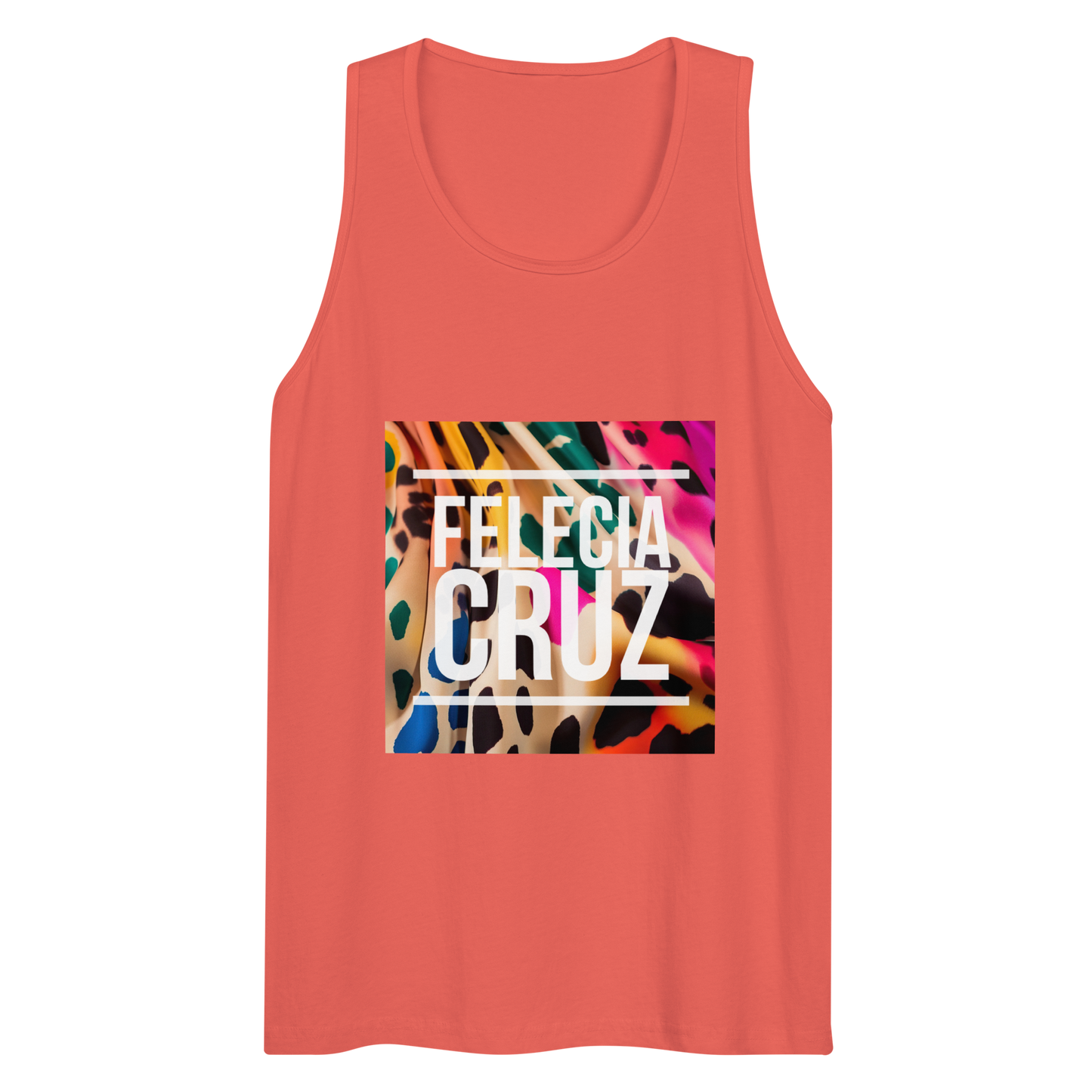 Felecia Cruz Bright Jungle Oversized Premium Tank Top