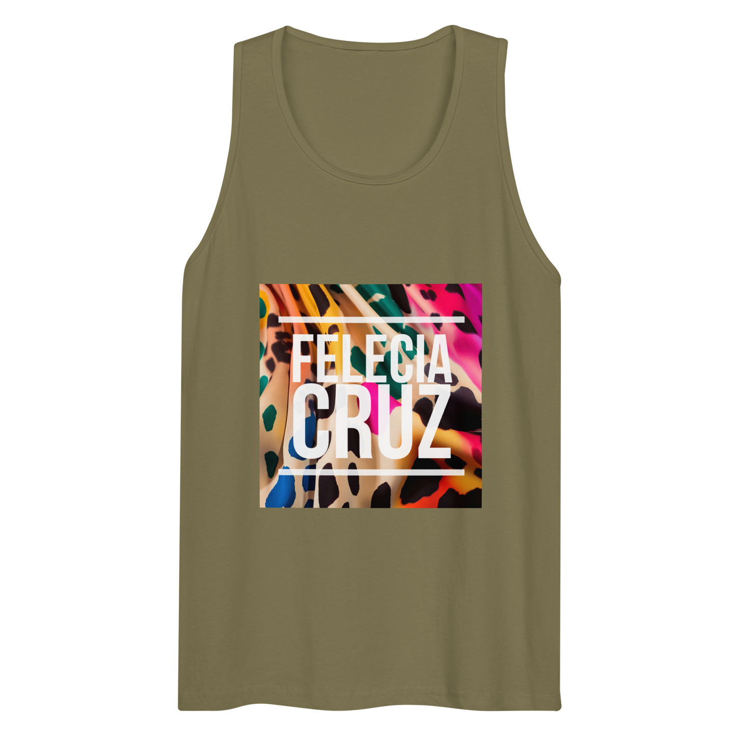 Felecia Cruz Bright Jungle Oversized Premium Tank Top